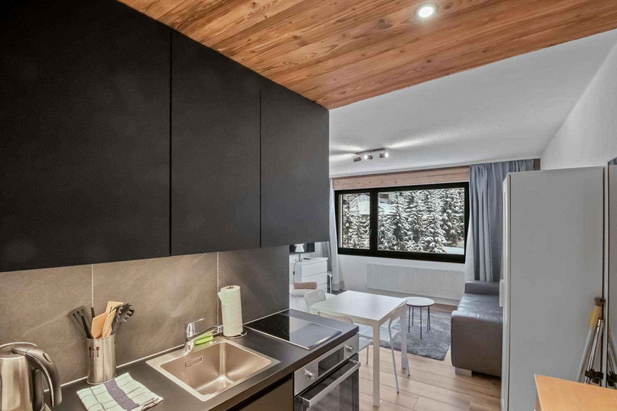 Studio Cosy Au Centre De Кран-Монтана Экстерьер фото